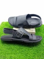 Sleekar Men's Black Buckle Sandal – Synthetic Upper with Rubber Sole - Image 6