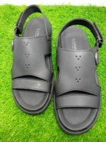 Sleekar Men's Black Buckle Sandal – Synthetic Upper with Rubber Sole - Image 5