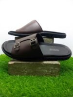 Sleekar Men's Black Buckle Sandal – Synthetic Upper with Rubber Sole (Copy) - Image 3