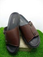 Sleekar Men's Black Buckle Sandal – Synthetic Upper with Rubber Sole (Copy) - Image 4