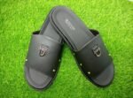 Sleekar Men's Black Premium Slide Sandal – Studded Modern Design