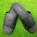 Sleekar Men's Black Premium Slide Sandal – Studded Modern Design